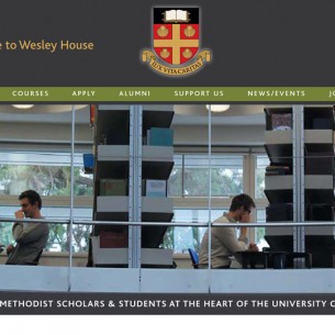 Wesley House College Cambridge website navigation