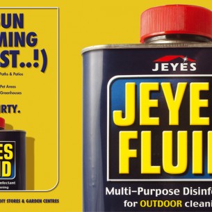 Jeyes Fluid range. Cambridge design agency, Cambridge photography, illustration, typography, Cambridge print, design, packaging, photography, advertising, printed materials, website design, 3D animation.