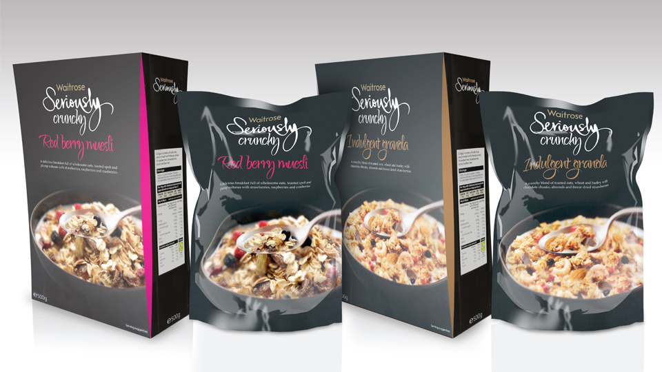 Waitrose muesli and granola range concepts.